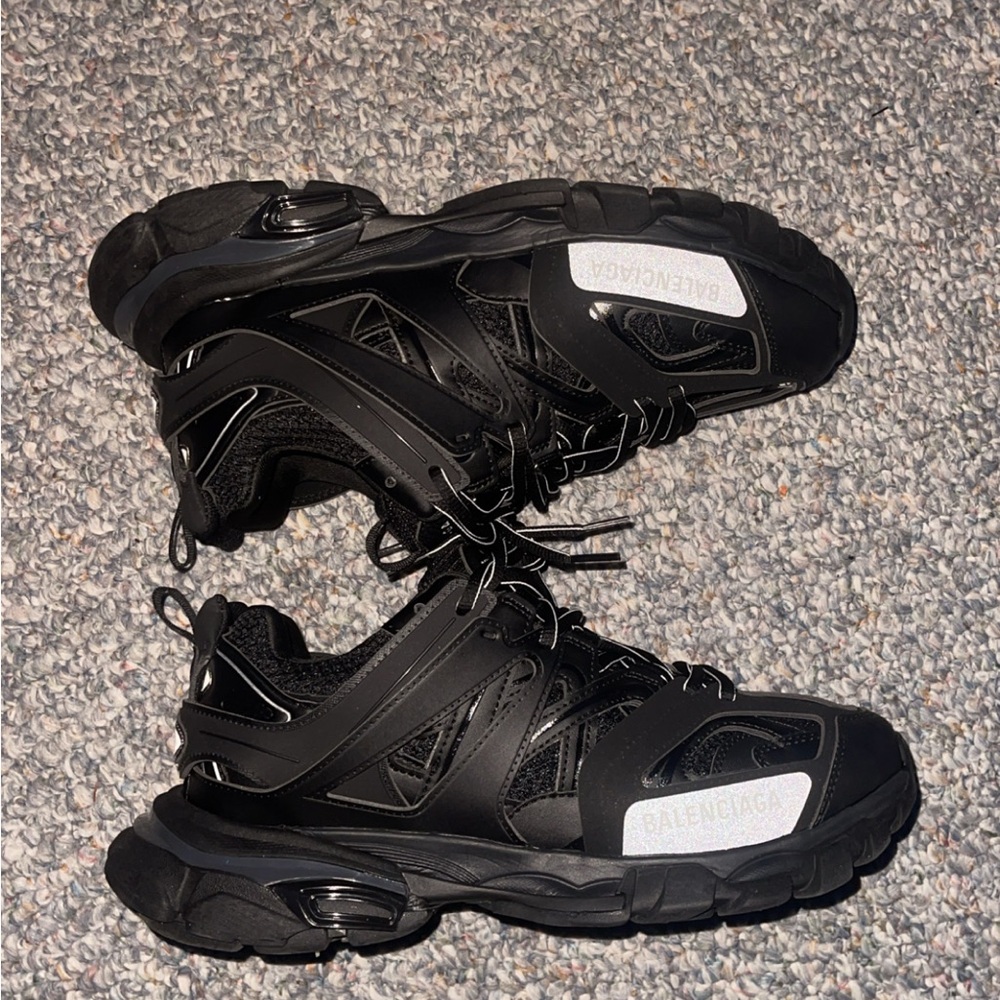 Balenciaga Black Sneakers with Rugged Sole and Adjustable Straps